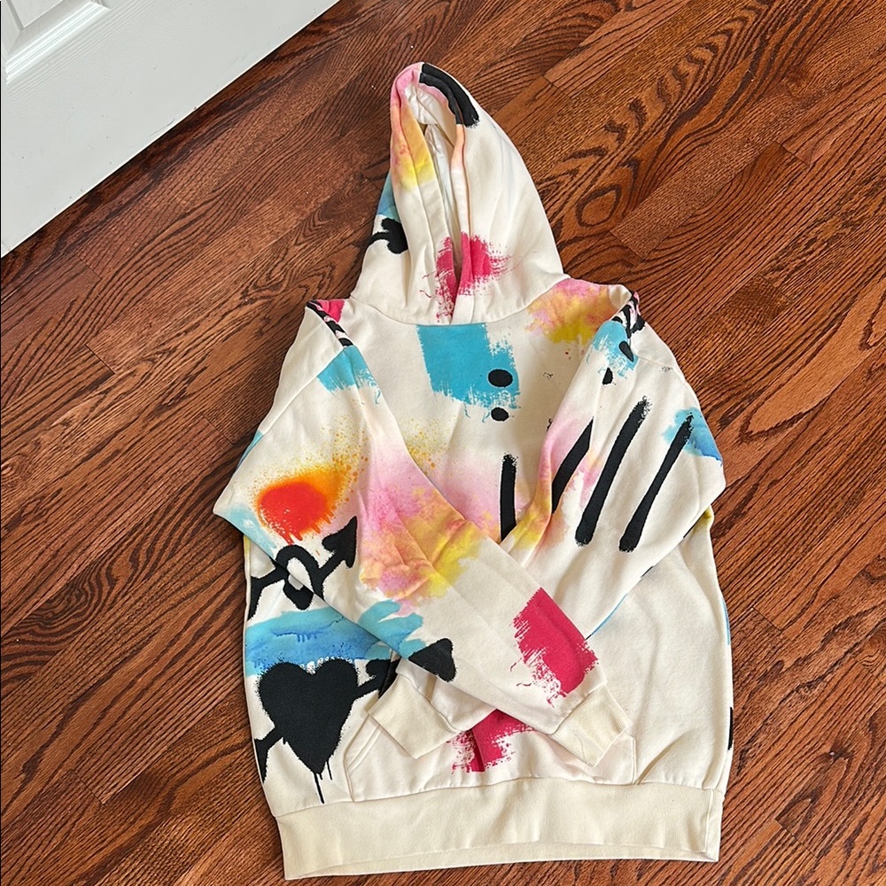PacSun Cream and Red Hoodie